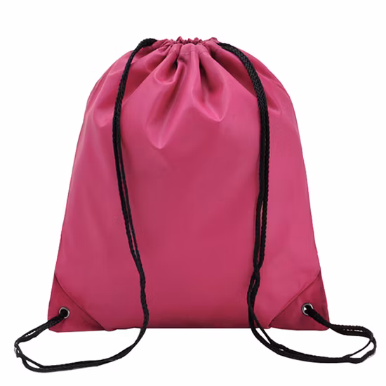 Nylon Polyester Custom Logo Reisetasche Promotion Sport Kordelzug Rucksack mit String