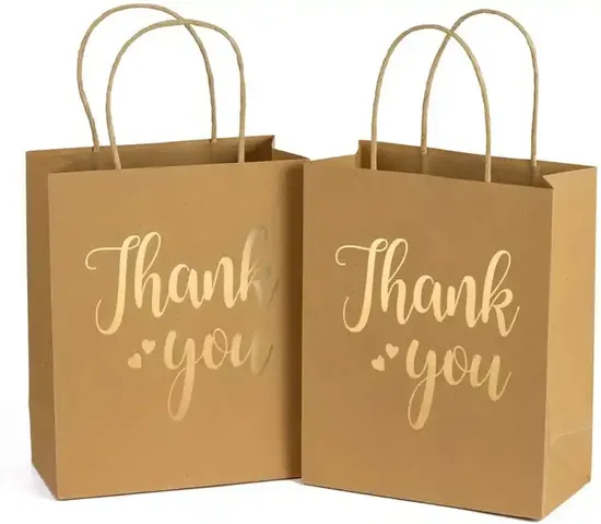 Bedruckte, flache Tragegriffe, individuelle Einkaufsgeschenktüte aus Karftpapier mit Ihrem Logo