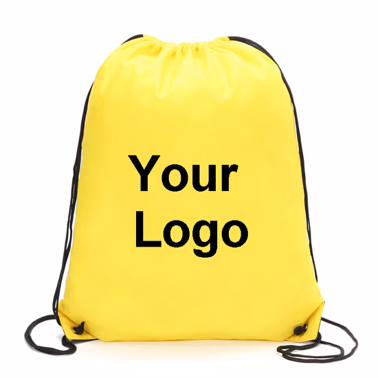 Großhandel mit hochwertigem, individuellem Logo, Nylon-Polyester-Oxford-Kordelzugtasche für die Werbung