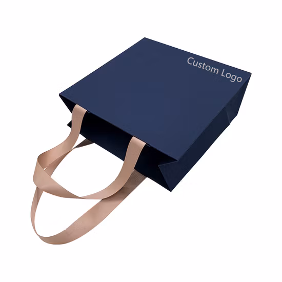 Individuell bedruckte Verpackung Kosmetiktasche Make-up Papiertüte zum Einkaufen Kleine Geschenktüten mit Logo