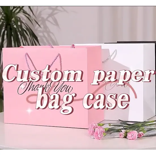 Benutzerdefiniertes Logo Kraft/Karton Tote Geschenkpapiertüte Fabrik Hersteller Luxus benutzerdefinierte Geschenk, Kosmetik, Schmuck Frauen Kaffee Shopping gedruckt mit Band Griff