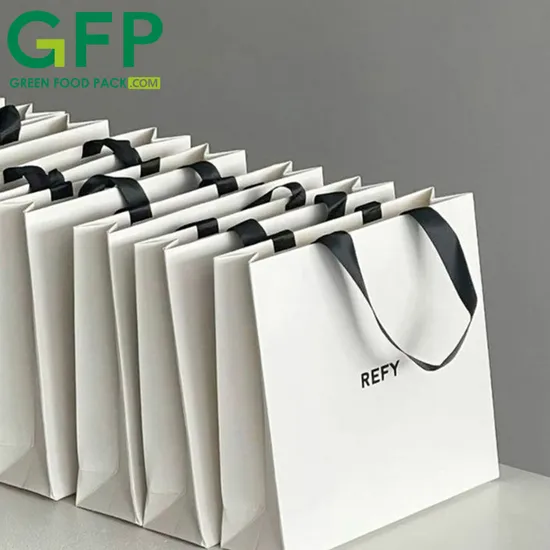 Benutzerdefiniertes Logo Kraft/Karton Tote Geschenkpapiertüte Fabrik Hersteller Luxus benutzerdefinierte Geschenk, Kosmetik, Schmuck Einkaufspapiertüte mit Griff gedruckt